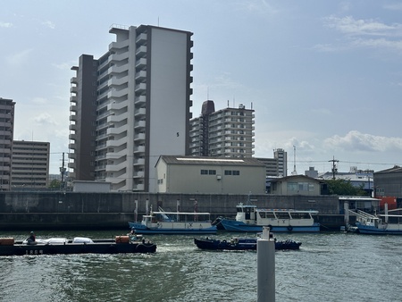 一番安くて速い自転車🚲と甚兵衛渡船で大正区へ移動🚢